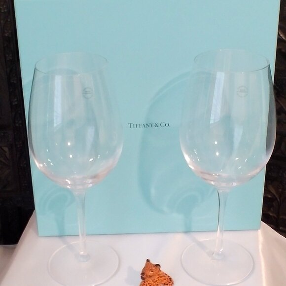 Tiffany & CO Crystal White Wine Glasses Set of 2 - Picture 2 of 5